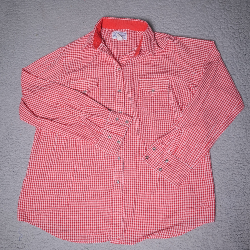 Vintage 80s Rockmount Shirt Mens Large Pearl Snap Western Ranch Wear Button Up